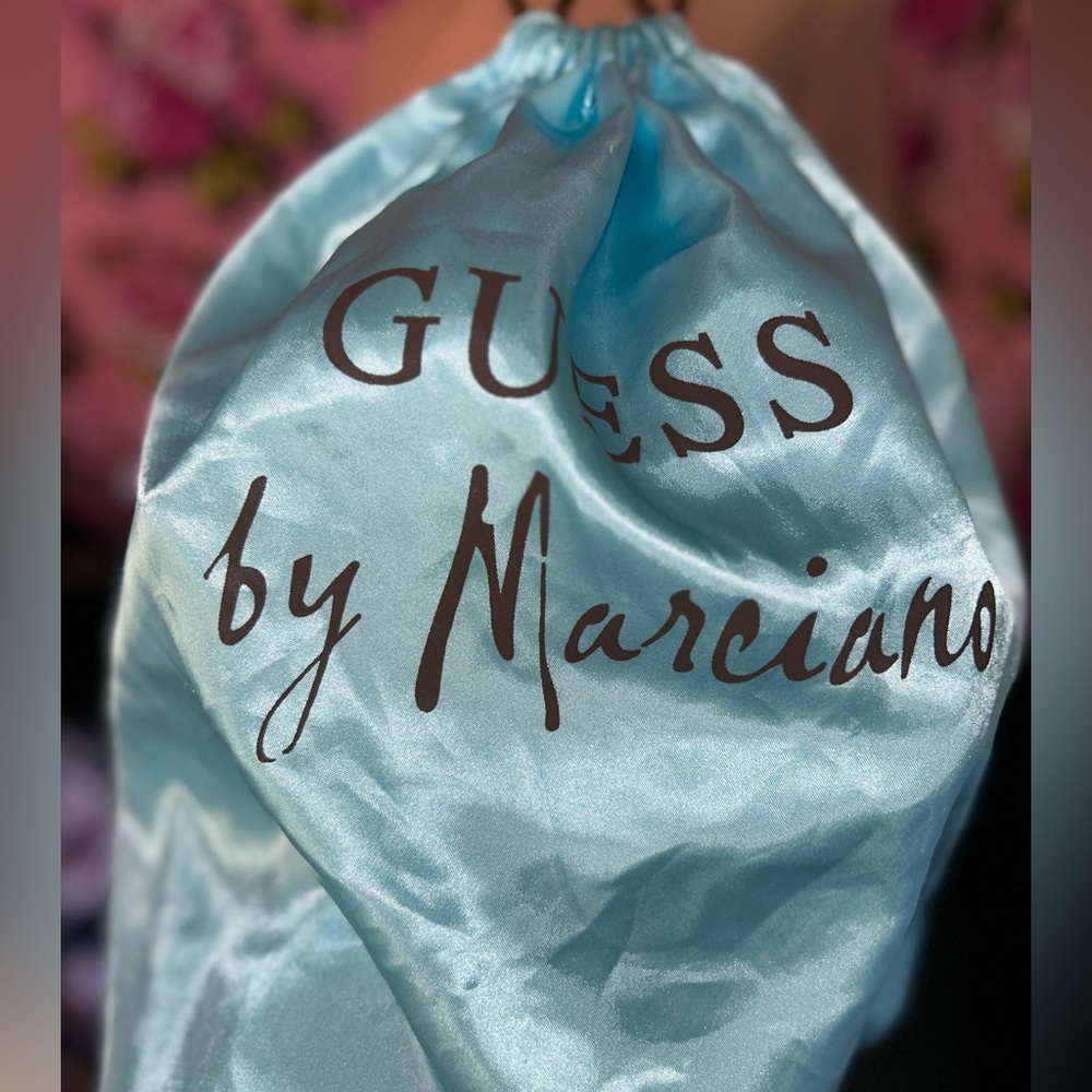 Guess Marciano blue satin purse dust cover storage protection